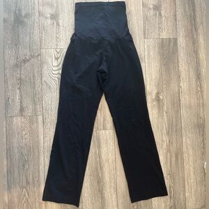 Motherhood Maternity Full Panel Work Pants Slacks Wide Straight Leg Black Small